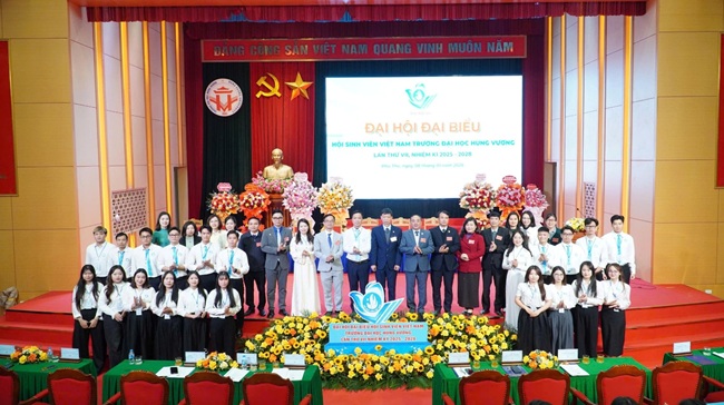 Dai hoi dai bieu Hoi sinh vien Viet Nam Truong Dai hoc Hung Vuong lan thu VII, nhiem ky 2025 - 2028