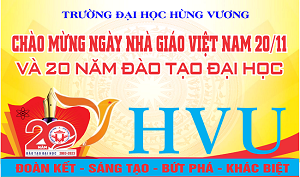 HVU ron rang khong khi chuan bi chao mung ngay NGVN 20/11 va 20 nam dao tao dai hoc