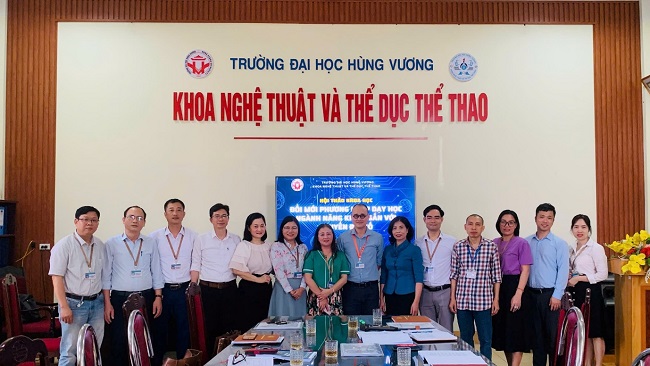Hoi thao “Doi moi phuong phap giang day cac nganh nang khieu gan voi chuyen doi so” Khoa Nghe thuat va The duc the thao