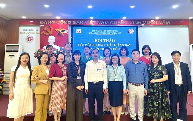 Hoi thao “Doi moi phuong phap giang day gan voi chuyen doi so” Khoa Giao duc Tieu hoc va Mam non