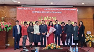 NCS Nguyen Thi Binh Yen bao ve thanh cong luan an Tien si tai Vien Han lam Khoa hoc va Cong nghe Viet Nam