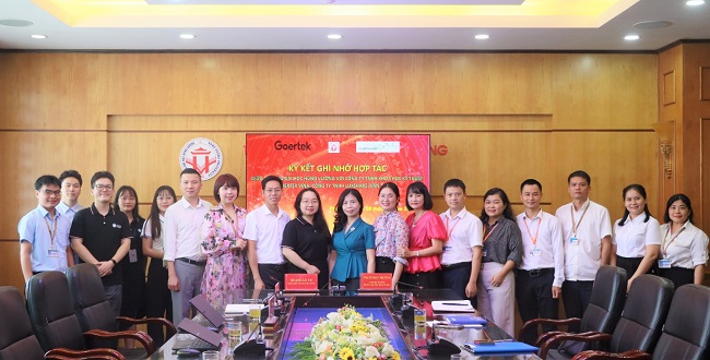 Truong DH Hung Vuong ky ket hop tac voi Cong ty TNHH Khoa hoc ky thuat Goertek Vina; Cong ty TNHH Luxshare (Van Trung)