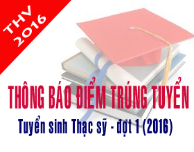 Thong bao diem trung tuyen dao tao trinh do thac si dot 1 (Nam 2016)