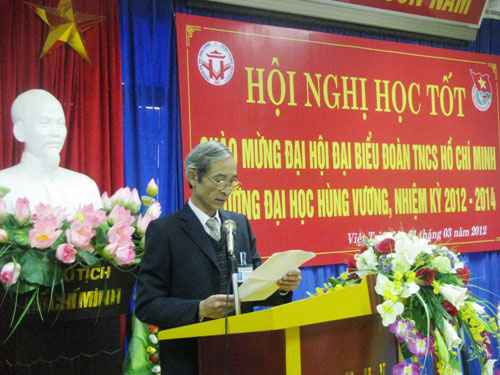 Hoi nghi hoc tot chao mung Dai hoi dai bieu Doan TNCS Ho Chi Minh Truong Dai hoc Hung Vuong, nhiem ky 2012 – 2014