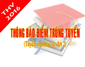 Thong bao diem trung tuyen dao tao trinh do thac si dot 2 (Nam 2016)