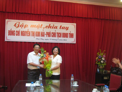 Gap mat va chia tay dong chi Nguyen Thi Kim Hai – Pho Chu tich UBND tinh Phu Tho