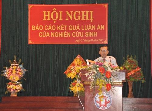 Truong Dai hoc Hung Vuong to chuc Hoi nghi Bao cao ket qua luan an tien si