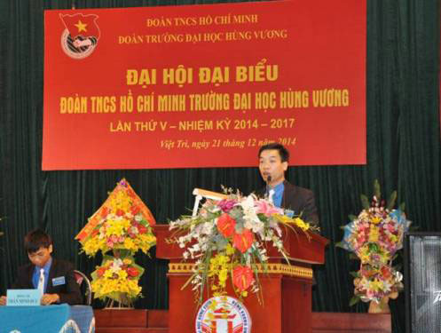 Truong Dai hoc Hung Vuong to chuc Dai hoi dai bieu Doan Thanh nien Cong san Ho Chi Minh nhiem ky 2014 – 2017