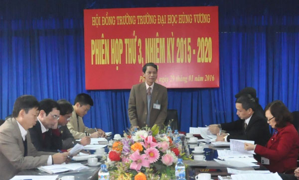 Hoi dong truong Truong Dai hoc Hung Vuong hop phien thu 3 nhiem ky 2015 – 2020