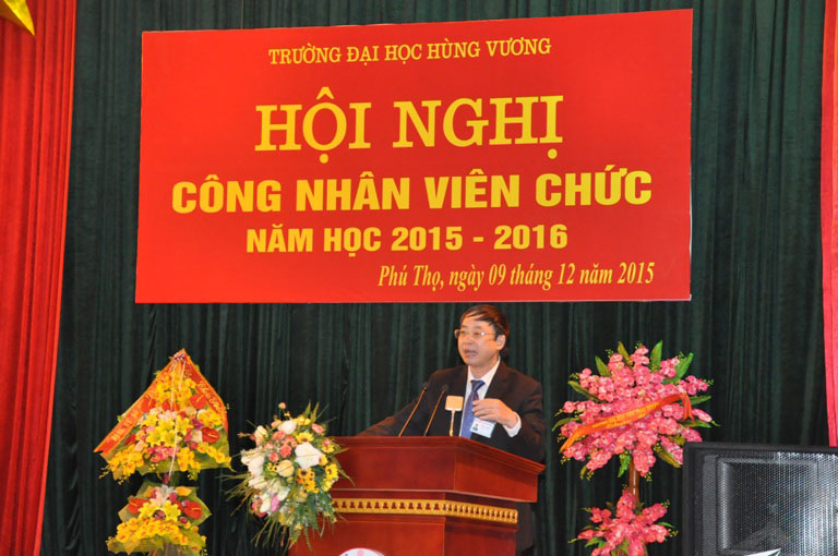 Truong Dai hoc Hung Vuong to chuc Hoi nghi cong nhan vien chuc nam hoc 2015-2016