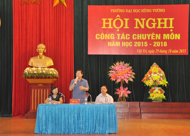 Truong Dai hoc Hung Vuong to chuc Hoi nghi cong tac chuyen mon nam hoc 2015 – 2016