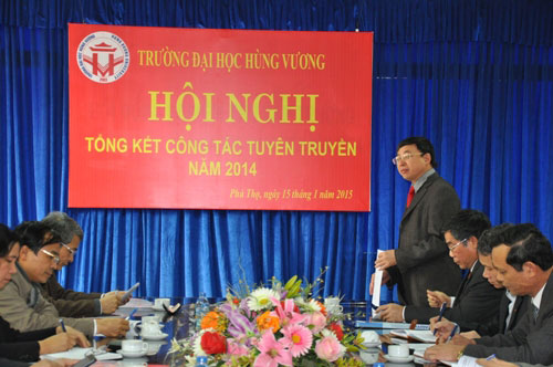 Truong Dai hoc Hung Vuong to chuc hoi nghi: Tong ket cong tac tuyen truyen nam 2014