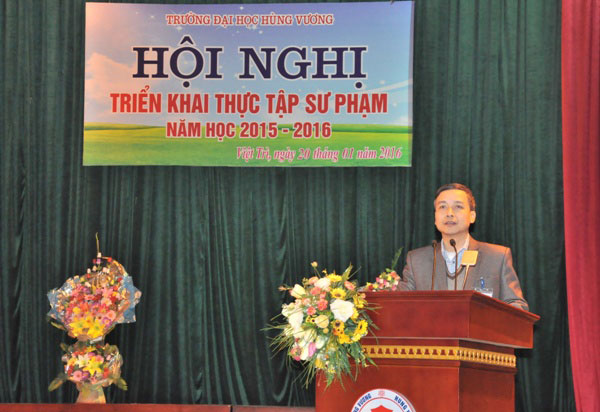 Truong Dai hoc Hung Vuong to chuc hoi nghi Trien khai cong tac thuc tap su pham 2 nam hoc 2015 – 2016