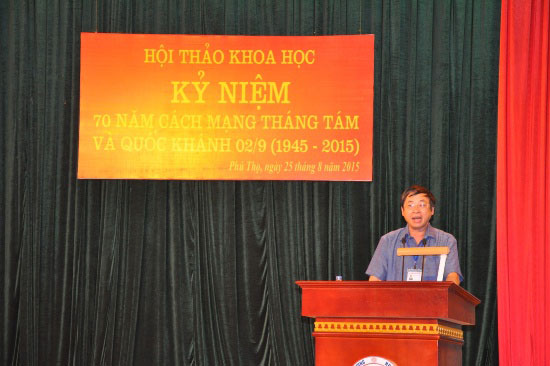 Truong Dai hoc Hung Vuong Hoi thao khoa hoc ky niem 70 nam Cach mang Thang Tam (19/8/1945 - 19/8/2015) va Quoc khanh nuoc Cong hoa xa hoi chu nghia Viet Nam (2/9/1945 - 02/9/2015)