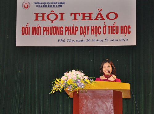 Truong Dai hoc Hung Vuong to chuc Hoi thao “Doi moi phuong phap day hoc o tieu hoc”