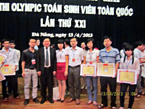 Ky thi Olympic Toan hoc sinh vien toan quoc nam 2013: Truong Dai hoc Hung Vuong dat thanh tich cao