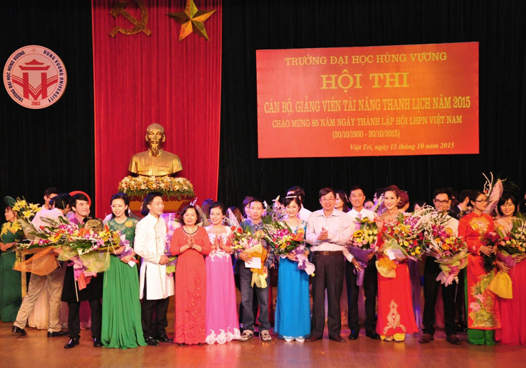 Truong Dai hoc Hung Vuong to chuc hoi thi Can bo, giang vien tai nang – thanh lich nam 2015 chao mung nam hoc moi 2015-2016 va ky niem Ngay phu nu Viet Nam 20/10