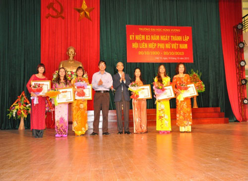 Truong Dai hoc Hung Vuong to chuc Le ky niem 83 nam ngay thanh lap Hoi Lien hiep phu nu Viet Nam