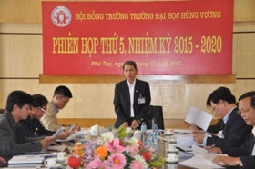 Hoi dong truong Truong Dai hoc Hung Vuong hop phien thu 5, nhiem ky 2015 – 2020