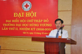 Dai hoi dai bieu Hoi Chu thap do Truong Dai hoc Hung Vuong lan thu II, nhiem ky 2016-2021