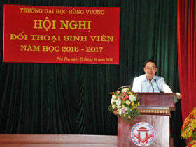 Truong Dai hoc Hung Vuong to chuc Hoi nghi doi thoai sinh vien nam hoc 2016-2017