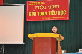 Khoa Giao duc Tieu hoc va Mam non to chuc thanh cong Hoi thi giai toan tieu hoc