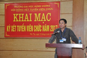 Truong Dai hoc Hung Vuong to chuc Khai mac ky xet tuyen vien chuc nam 2017