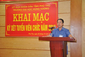 Truong Dai hoc Hung Vuong to chuc Khai mac tuyen dung vien chuc nam 2016