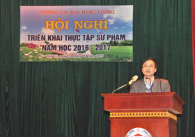 Truong Dai hoc Hung Vuong to chuc hoi nghi Trien khai cong tac thuc tap su pham2 nam hoc 2016 – 2017