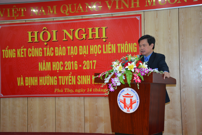 Hoi nghi tong ket cong tac dao tao dai hoc lien thong nam hoc 2016-2017 va dinh huong tuyen sinh nam 2018
