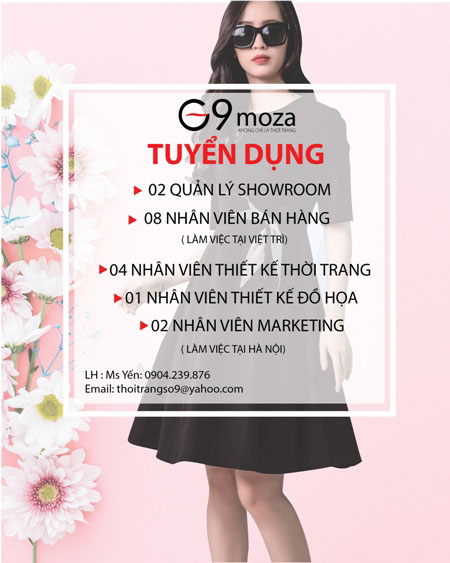Thoi trang G9 - Moza Thong bao tuyen dung nhan su