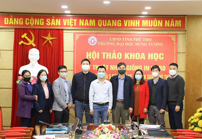 Truong Dai hoc Hung Vuong to chuc Hoi thao khoa hoc: Ky thuat nhan giong In vitro loai lan ban dia 5 canh trang, 5 canh xanh Phu Tho