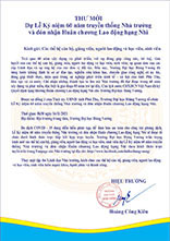 THU MOI:             Du Le Ky niem 60 nam truyen thong Nha truong va don nhan Huan chuong Lao dong hang Nhi
