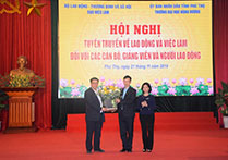 Truong Dai hoc Hung Vuong phoi hop voi Cuc Viec lam, Bo Lao dong – Thuong binh va Xa hoi to chuc Hoi nghi tuyen truyen ve viec lam va cac chinh sach doi voi can bo giang vien, nhan vien va nguoi lao dong