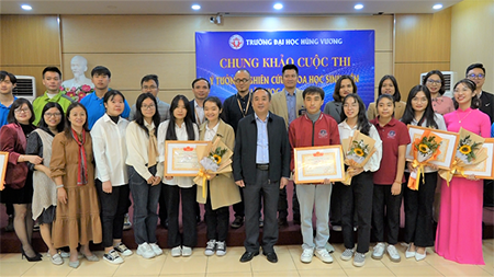 Chung khao Cuoc thi “Y tuong NCKH sinh vien” Truong Dai hoc Hung Vuong nam hoc 2022 - 2023 thanh cong tot dep