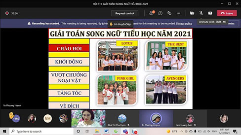 Chung ket Hoi thi “Giai Toan song ngu Tieu hoc nam 2021” cua sinh vien Khoa Giao duc Tieu hoc va Mam non