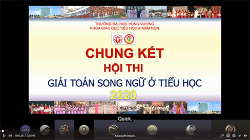 Chung ket Hoi thi “Giai Toan song ngu online o Tieu hoc nam 2020” cua sinh vien Khoa Giao duc Tieu hoc va Mam non