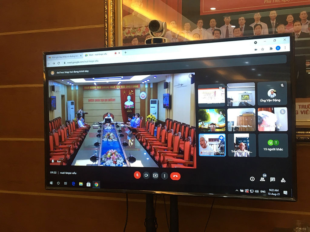 Truong DH Hung Vuong tham du Toa dam truc tuyen  cac truong dai hoc dia phuong - Hiep hoi cac truong DH, CD Viet Nam to chuc