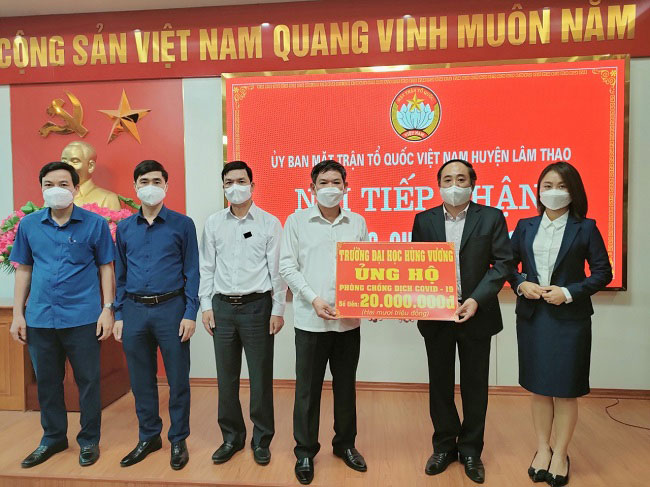 TRUONG DAI HOC HUNG VUONG UNG HO PHONG CHONG DICH COVID-19 TREN DIA BAN TINH PHU THO 